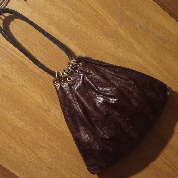 Trina Turk Absolute Luxury Leather Side Zip Handbag Gorgeous Unique - Picture 7 of 12